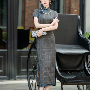 High-end New Chinese Style Qipao, 2026 Summer New Retro Improved Long Cheongsam Dress for Women Daily Wear