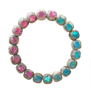Iridescent Abalone Shell Inlaid Xingyue Bodhi Bracelet